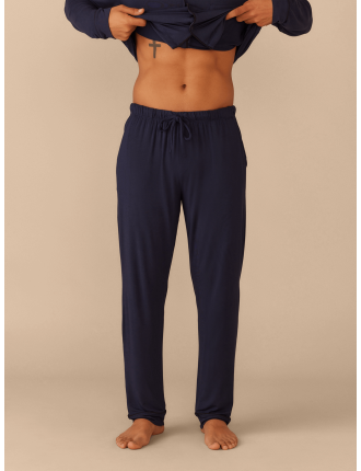 Limited Time Offer Men's Longsleeve Modal PJ Set | Dark Sapphire New Stock