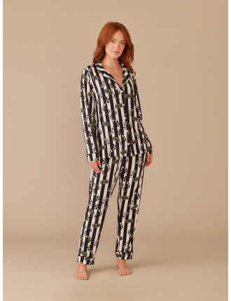 Limited Time Offer Women's Longsleeve Modal PJ Set | Beetlejuice New Collection