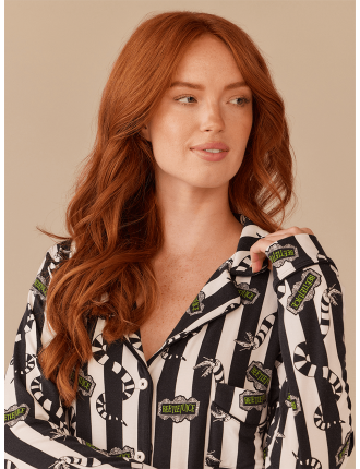 Limited Time Offer Women's Longsleeve Modal PJ Set | Beetlejuice New Collection