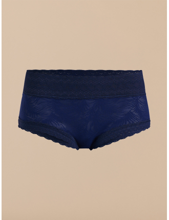 Special Offer All Over Lace Hipster | Midnight Navy Palm Limited Stock