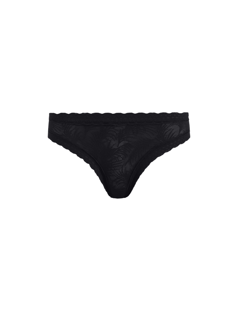 Special Offer All Over Lace Tanga | Black Palm Available for Immediate Shipping