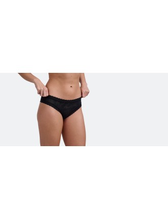 Special Offer All Over Lace Tanga | Black Palm Available for Immediate Shipping