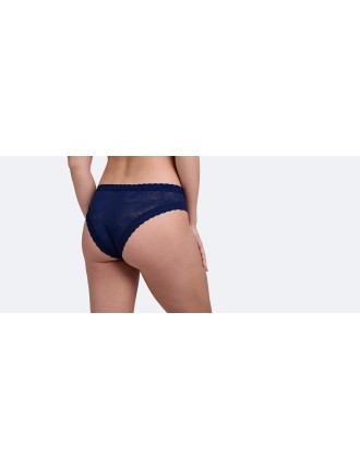 Special Offer All Over Lace Tanga | Midnight Navy Palm New Release