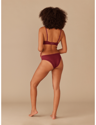 Special Offer All Over Lace Tanga | Plum Dead Flowers On Hand Now