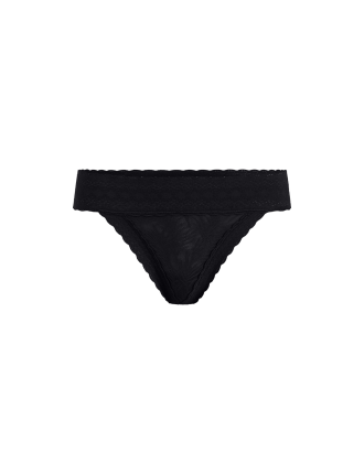 Special Offer All Over Lace Thong | Black Palm Limited Stock