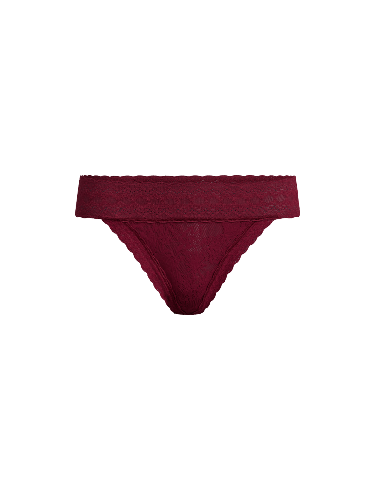 Special Offer All Over Lace Thong | Plum Dead Flowers Hot New Item